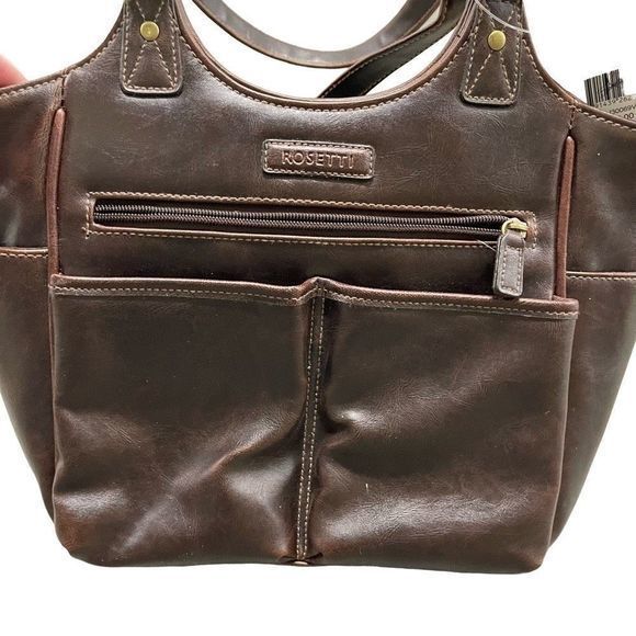 Rosetti “Light Inside” Brown Leather Shoulder Bag with SmartLyte — NWT - Picture 3 of 12